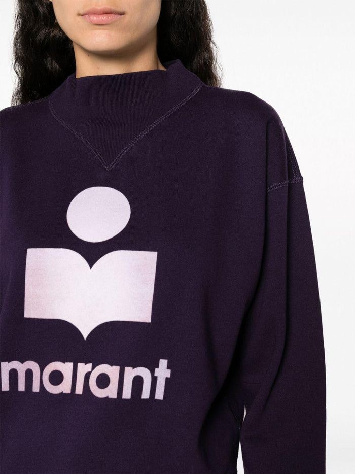 Isabel Marant Etoile Moby Logo Sweatshirt Dark Plum Women’s