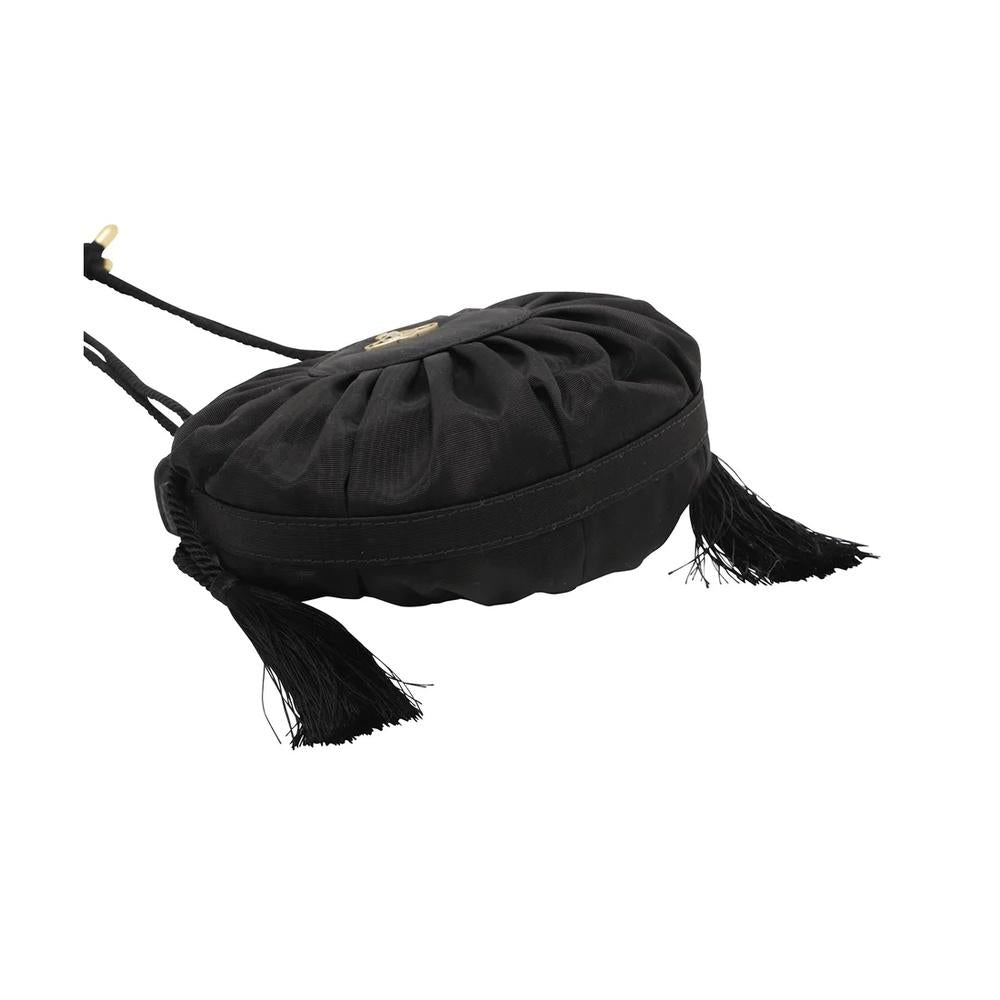 Vivienne Westwood Louisa Circle Frame Leather Shoulder Bag Black