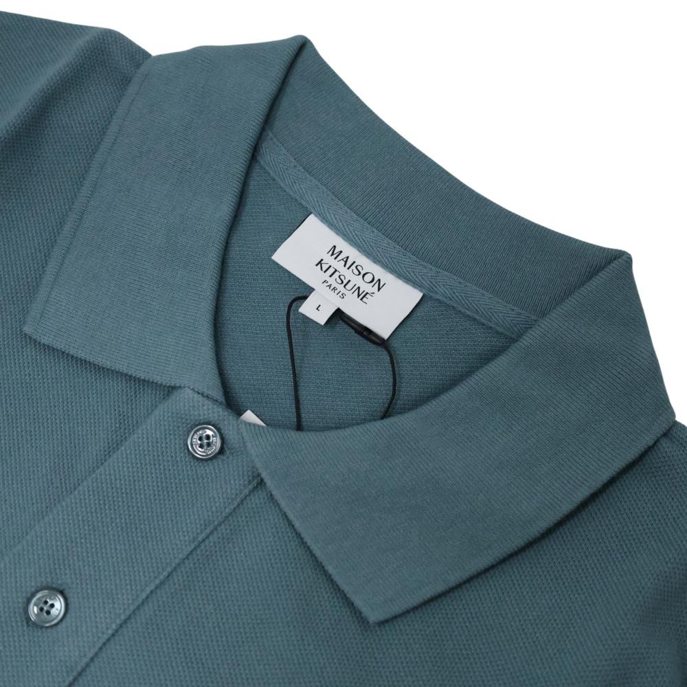 Maison Kitsune Bold Fox Head Logo Men's Short Sleeve Polo Shirt