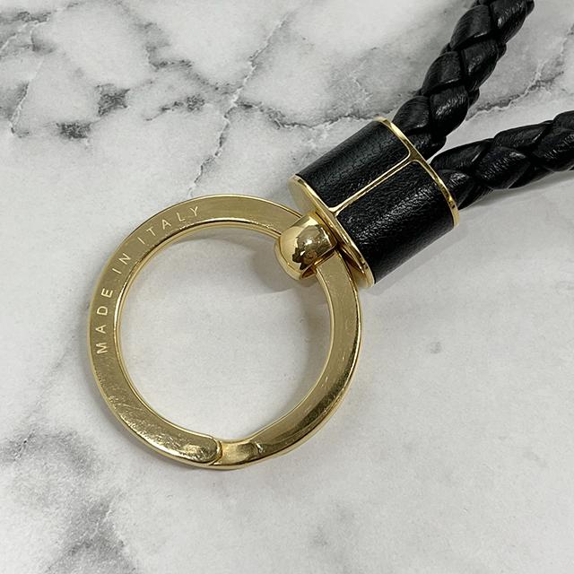 Bottega Veneta Intreccio Woven Leather Keyring 651820 V0HW1 8425
