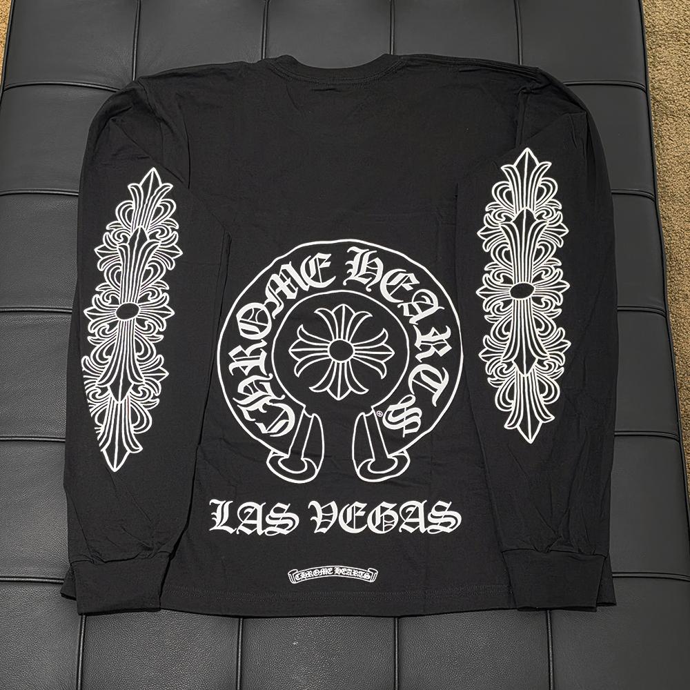Chrome Hearts Horseshoe Long Sleeve T-Shirt Black Las Vegas Limited
