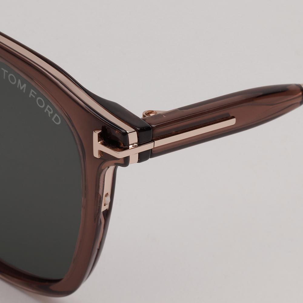 TOM FORD Transparent Brown Acetate Sunglasses Unisex Asian Fit TF1243 K 45A