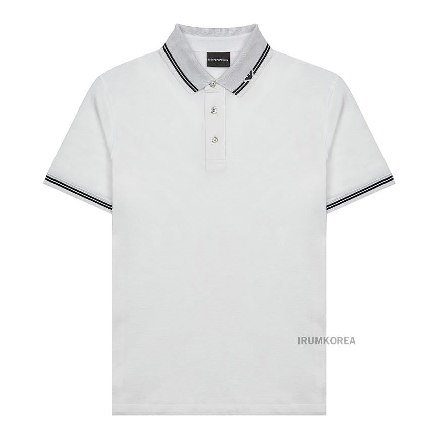 Emporio Armani Men’s Piped Pique Polo Shirt EM000852 AF12955 F0068
