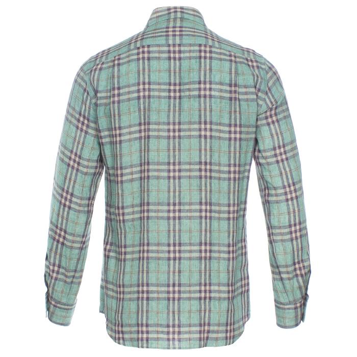 Vivienne Westwood Men’s Check Linen Long Sleeve Shirt S25DL0456