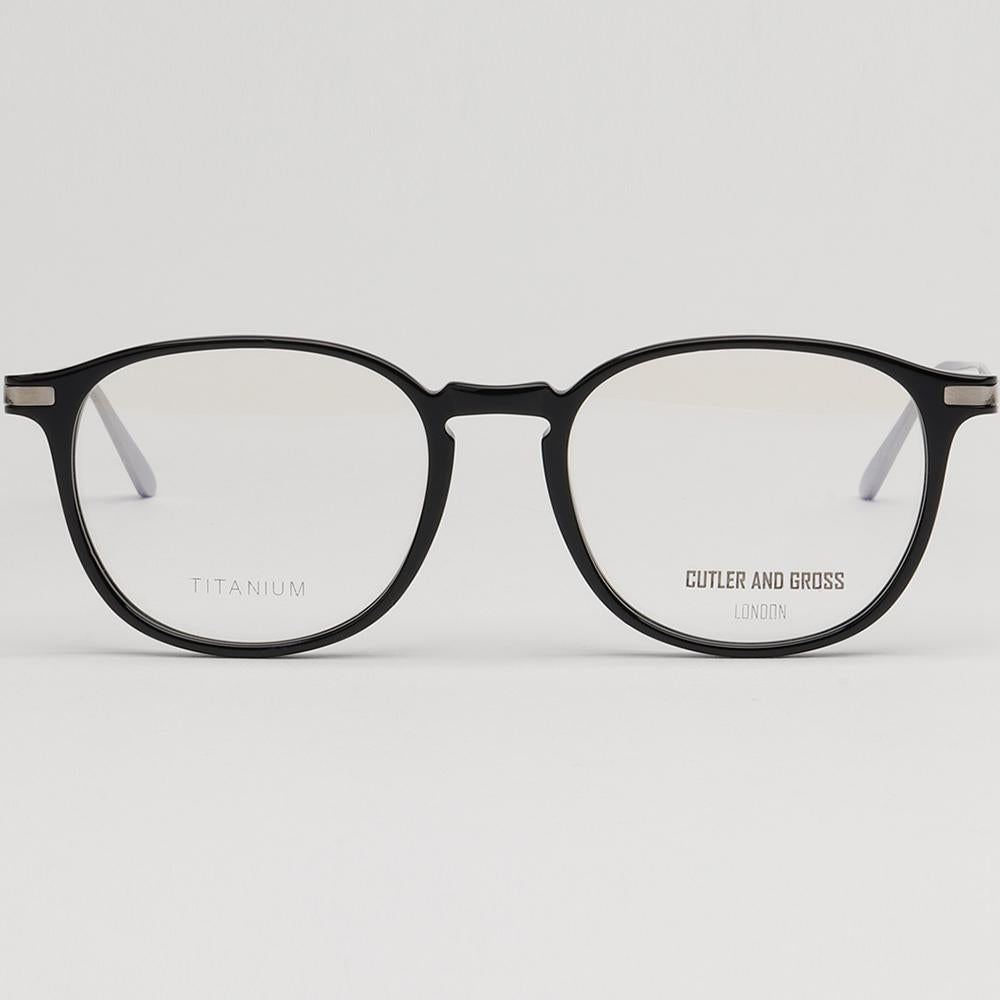 Cutler and Gross Titanium Black Acetate Rim Unisex Eyeglasses Frame CG1303V2 001