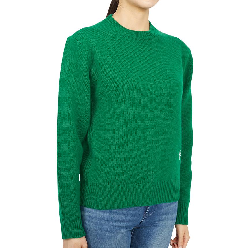 SPORTY&RICH Verde Wool Crewneck Sweater for Women