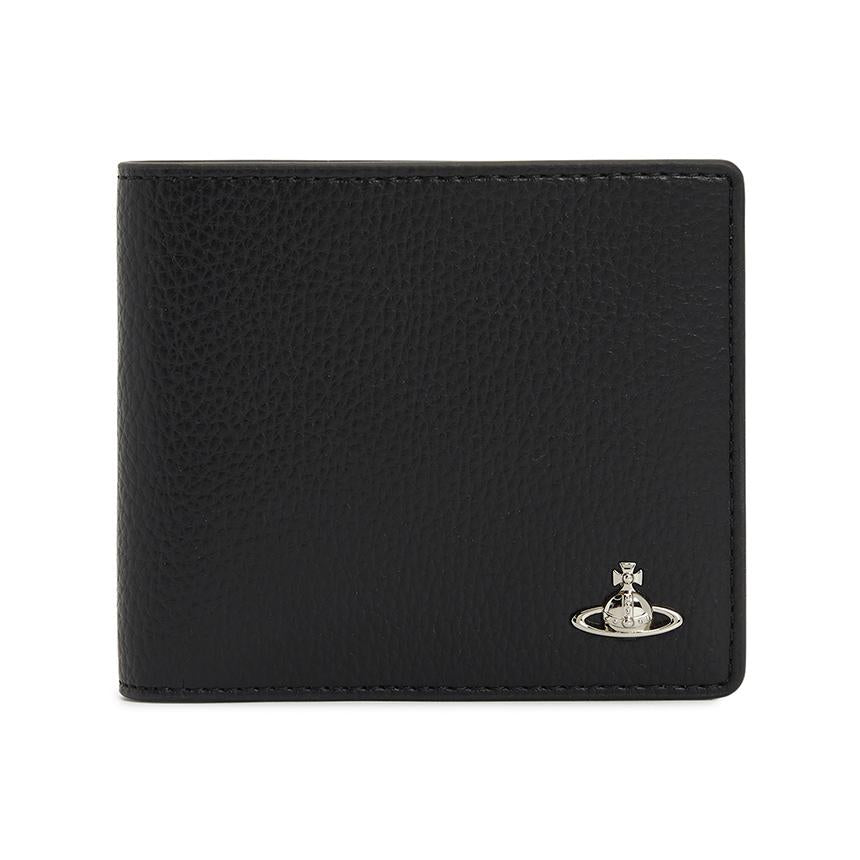 Vivienne Westwood Black Leather Bifold Wallet for Men