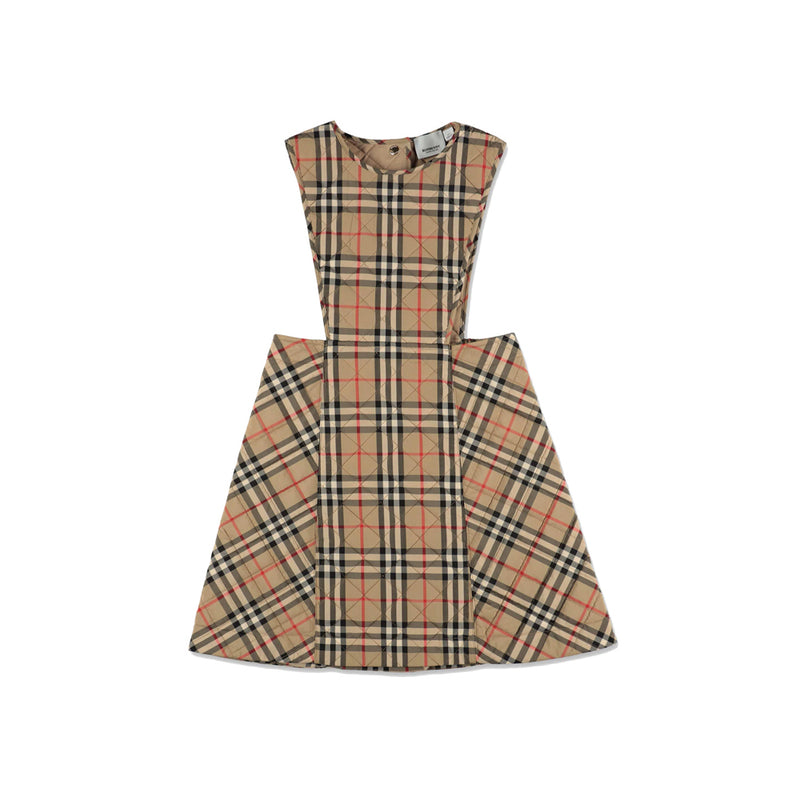BURBERRY Vintage Check Quilted Midi Dress for Women