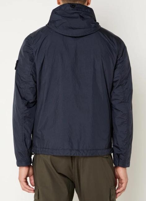 STONE ISLAND Crinkle Reps Nylon Hooded Jacket Navy Men