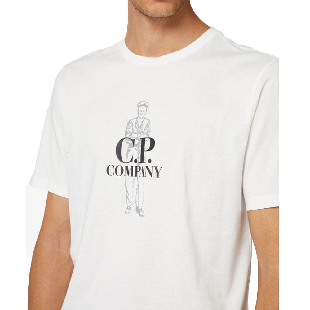 CP Company Men’s Logo Cotton Short Sleeve T-Shirt White