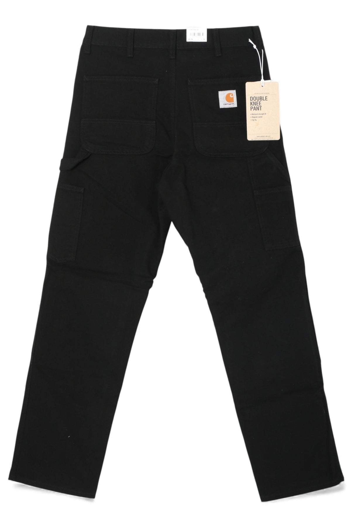 CARHARTT WIP Dearborn Canvas Double Knee Pants Black Rinsed I0315018902