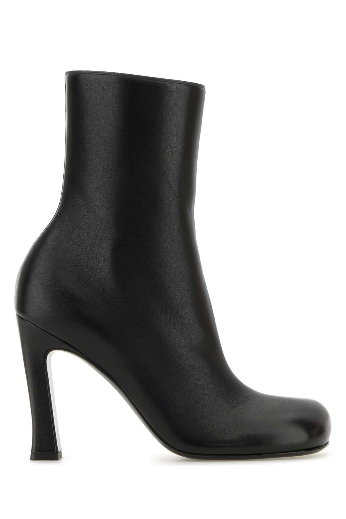Bottega Veneta Black Leather Ankle Boots
