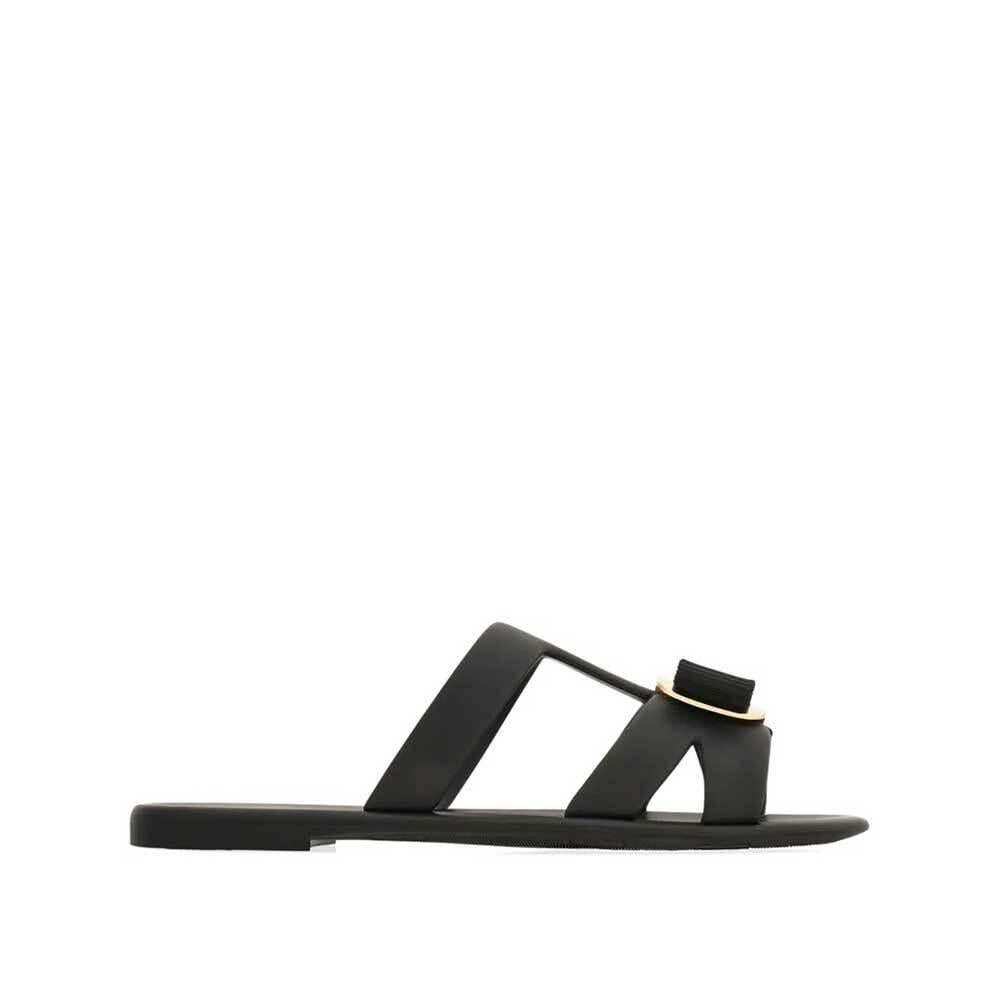 Ferragamo New Vara Plate Slide Sandals Women