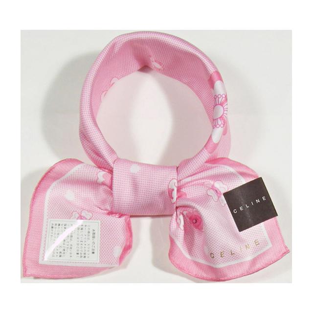 CELINE Heart Dot Handkerchief Petite Scarf