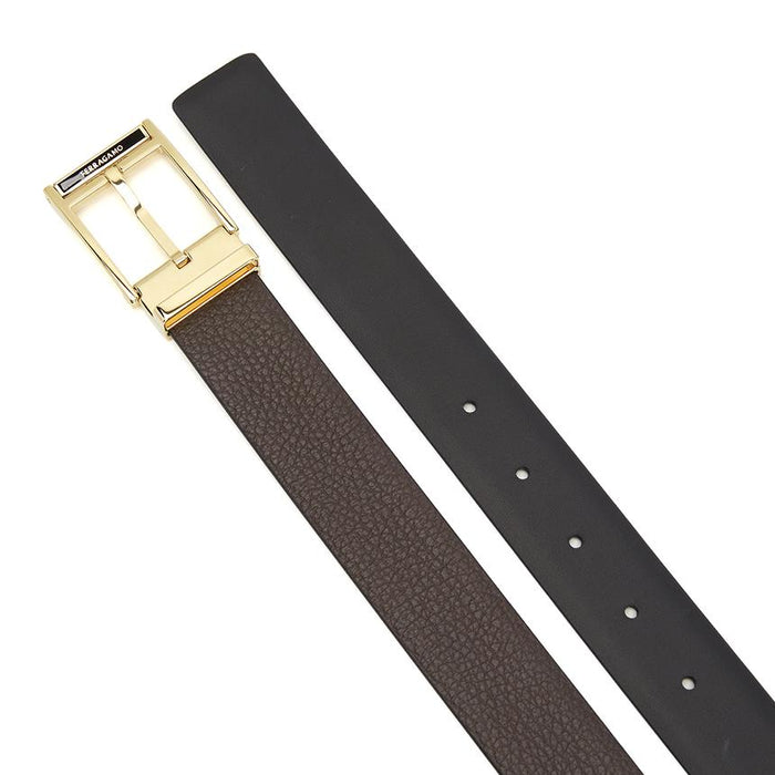 Ferragamo Men’s Reversible Leather Belt Pre-Cut 670571 0786350