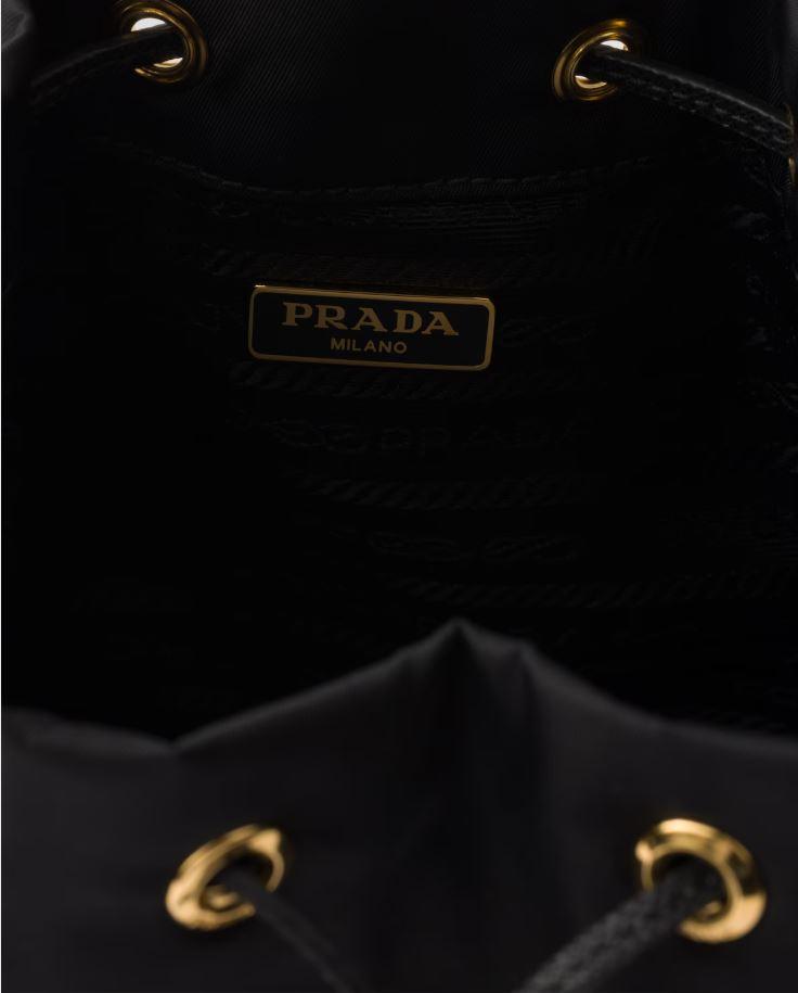 PRADA Duet Re-Nylon Bucket Bag Pouch Black