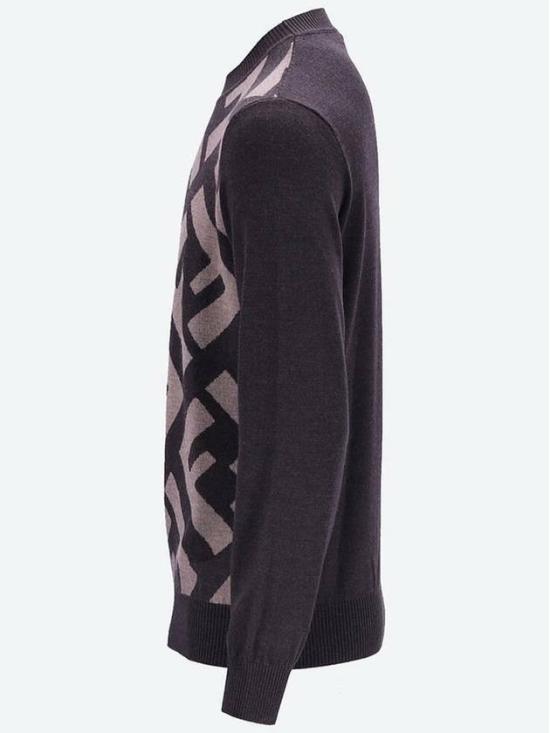 FENDI Brown Wool Round Neck Sweater FZX091 APJKF1M2Q
