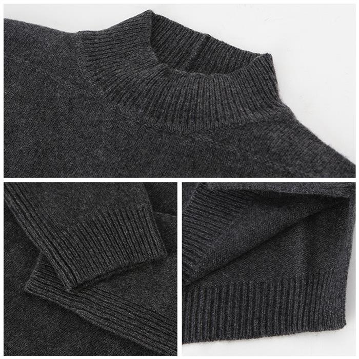 Rick Owens Wool-Blend Turtleneck Sweater Navy Mens