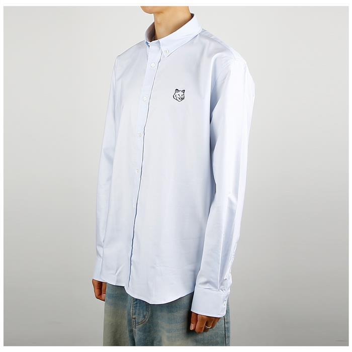 Maison Kitsune Contour Fox Head Casual Oxford Button-Down Shirt