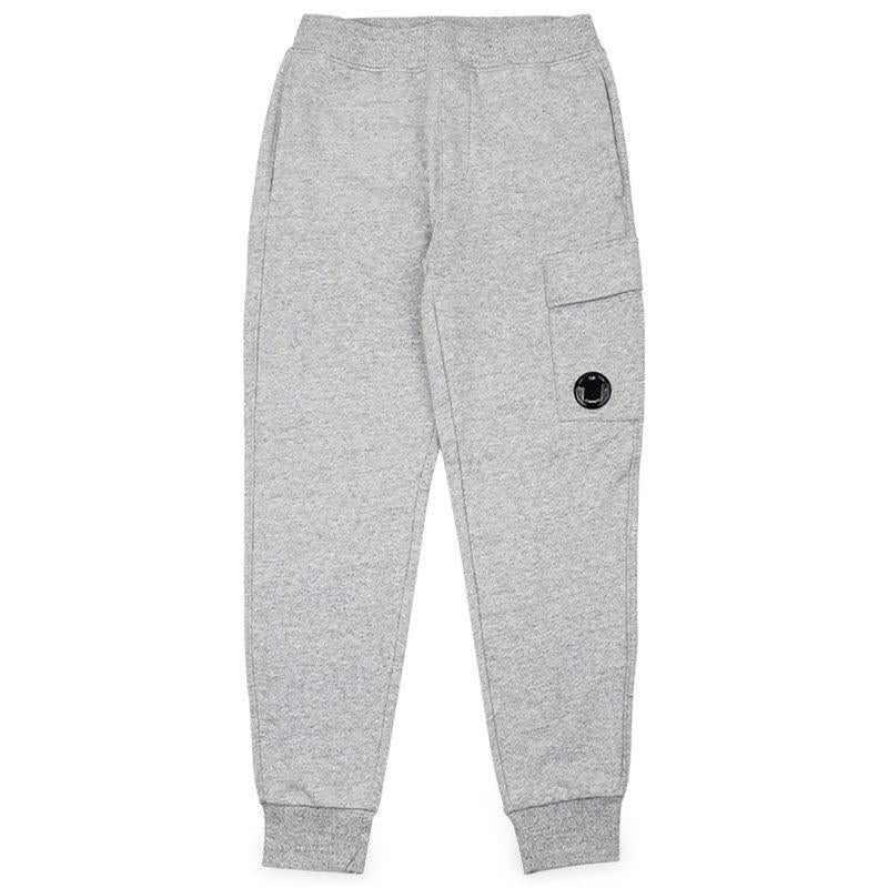 CP Company Men's Diagonal Raised Fleece Cargo Lens Pants Gray