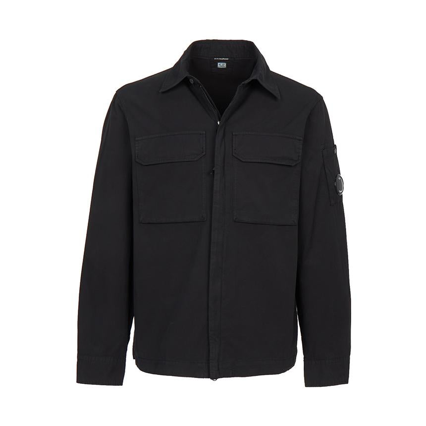 CP Company Men’s Overshirt Jacket Black Cotton Ripstop Jacket