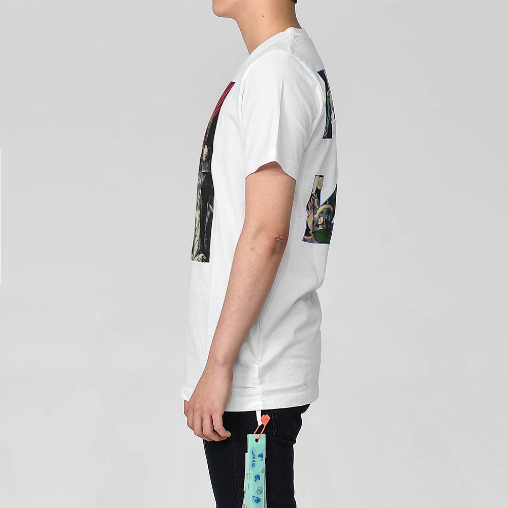 OFF WHITE Caravaggio Arrow Graphic Short Sleeve T-Shirt White