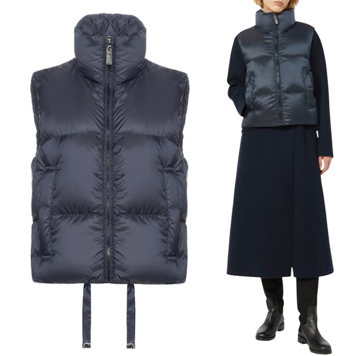 Max Mara Dark Navy Puffer Vest