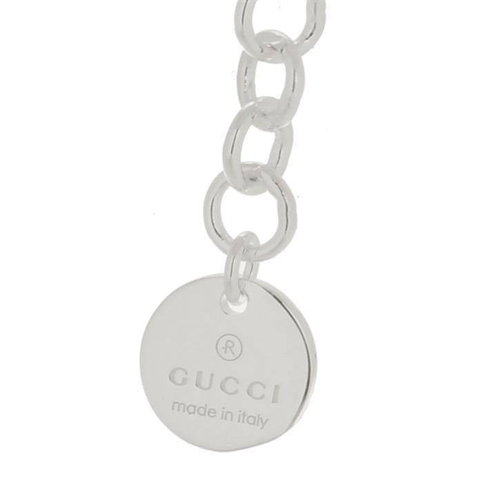 GUCCI Web Detail Pendant Chain Necklace