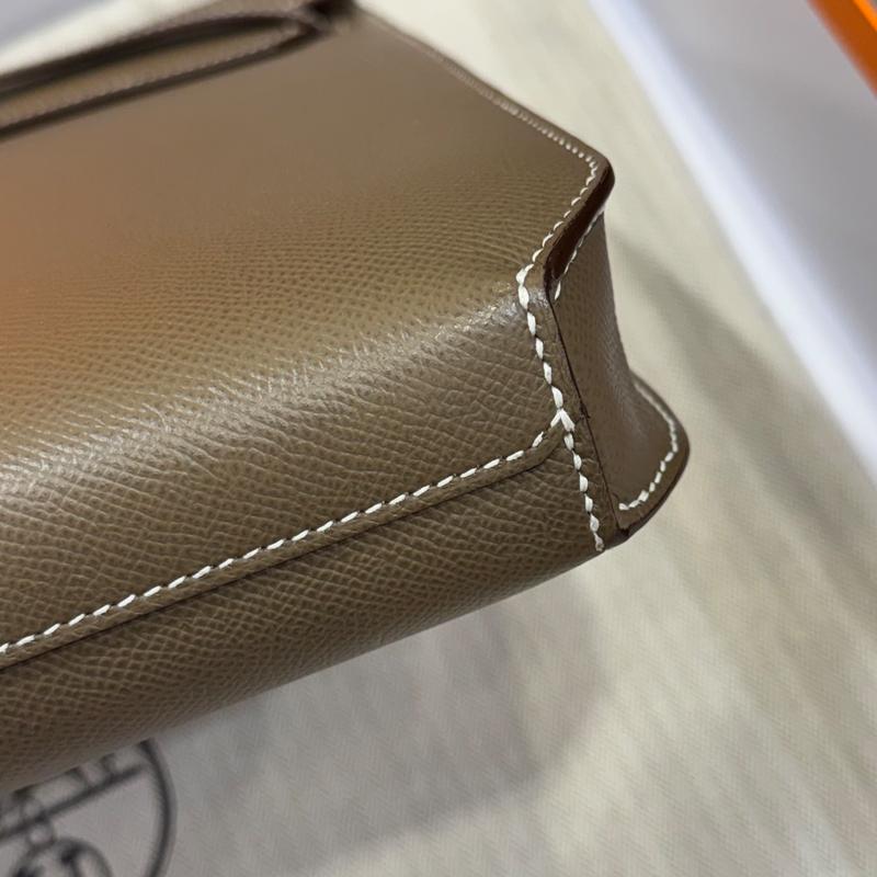 HERMES Kelly Depeches 36 Tote Bag Etoupe Unisex Leather