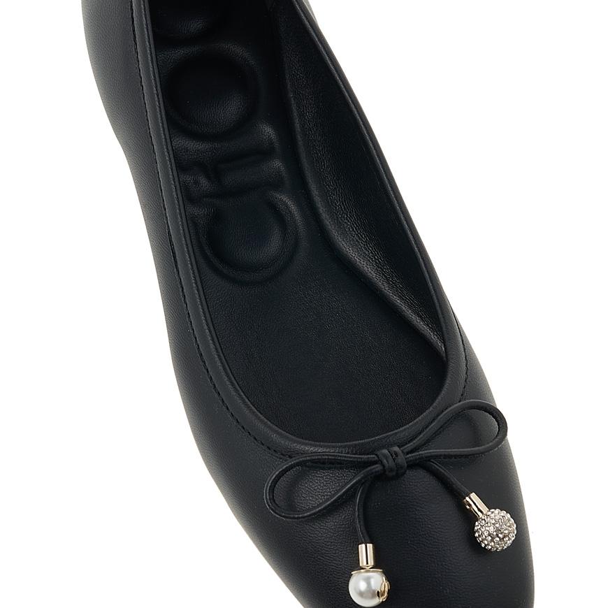 Jimmy Choo Black Nappa ELME Flat Women’s Shoes