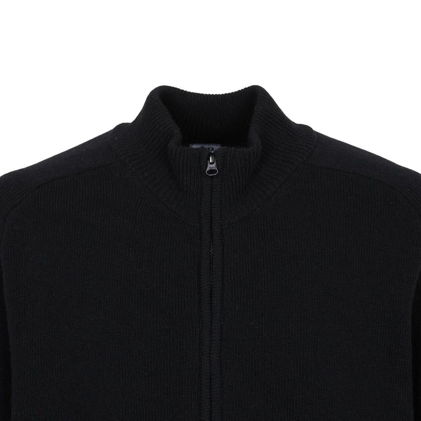 CP Company Men’s Zip-Up Knit Cardigan Black