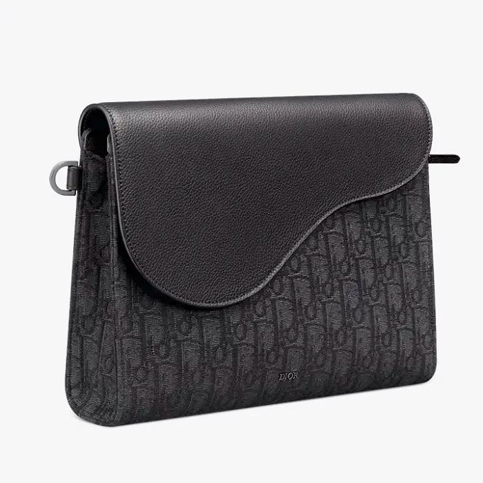 DIOR Saddle A5 Triangle Leather Pouch Clutch 2ADCA540YKS H03E
