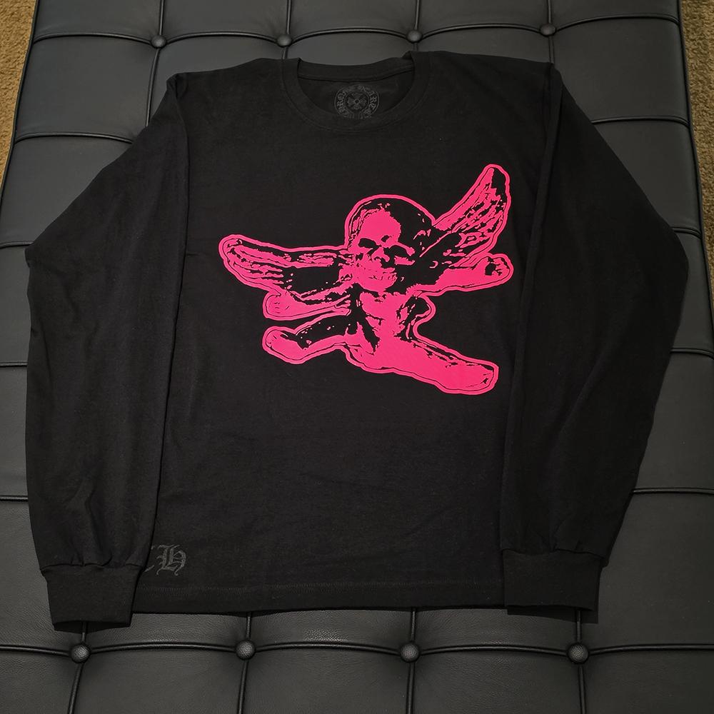 Chrome Hearts Forty Black Pink Long Sleeve T-Shirt