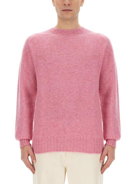 HOWLIN Pink Wool Turtleneck Sweater for Men