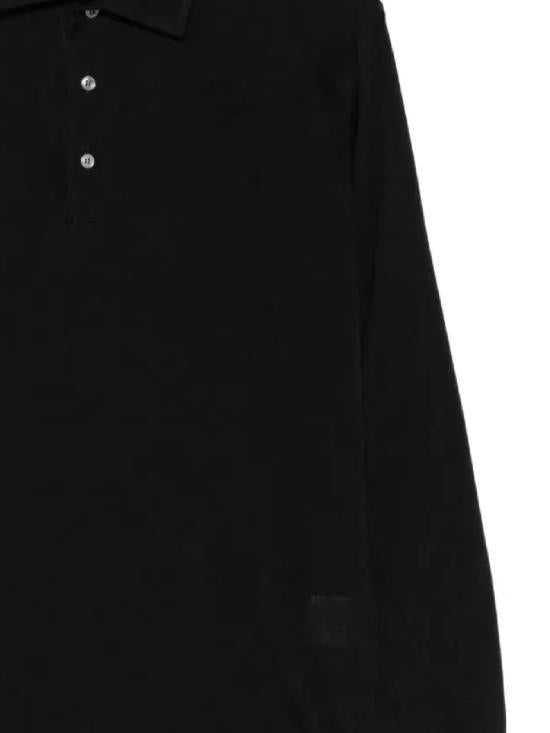 LARDINI Men's Polo Shirt CNLPML61 CN64021 999 BLACK DOM