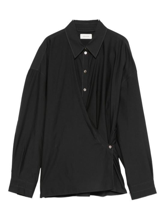 Lemaire Women's Cotton Shirt SH1141LF1500998 SQUID INK DOM