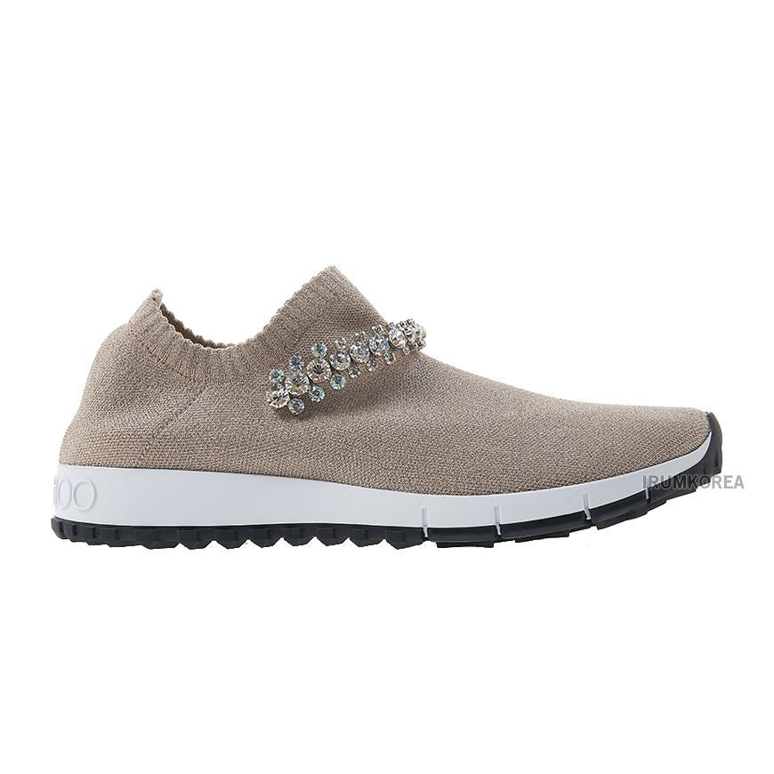 Jimmy Choo Crystal Knit Low-Top Sneakers Ballet Pink