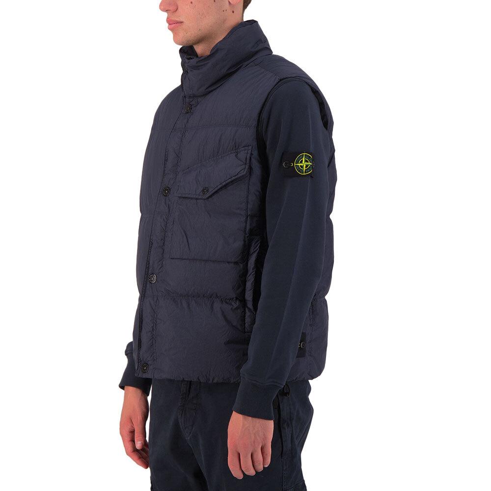 STONE ISLAND Crinkle Reps Padded Vest Men Navy G100003