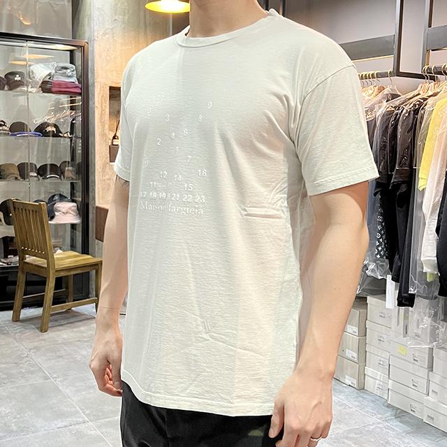 Maison Margiela Back Stitch Number Logo Short Sleeve T-Shirt White