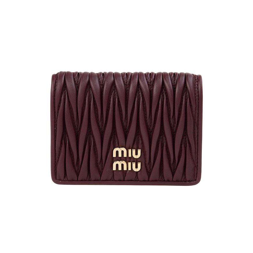 Miu Miu Women’s Small Matelassé Bifold Wallet 5MV021 AFPP F0007
