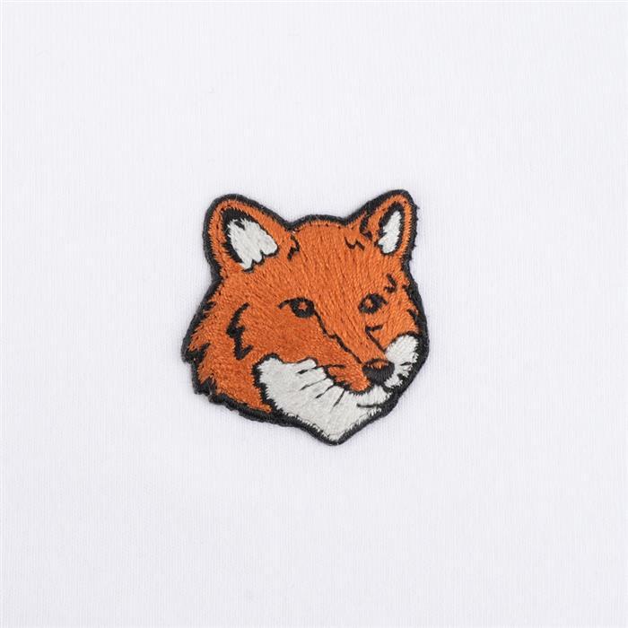 Maison Kitsune Fox Head Regular Fit T-Shirt White Cotton Women