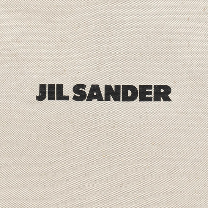 JIL SANDER Ivory Logo Print Canvas Tote Bag JSPS852457 WSB73019 102