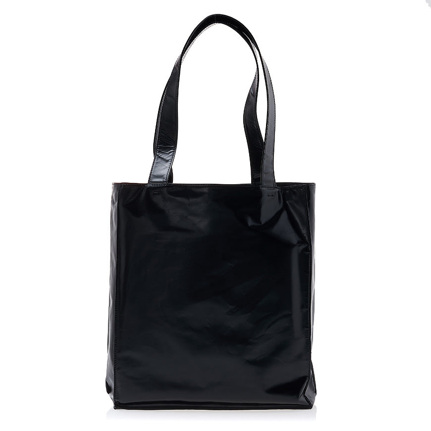 VALENTINO Garavani VLTN Logo Black Leather Unisex Tote Bag