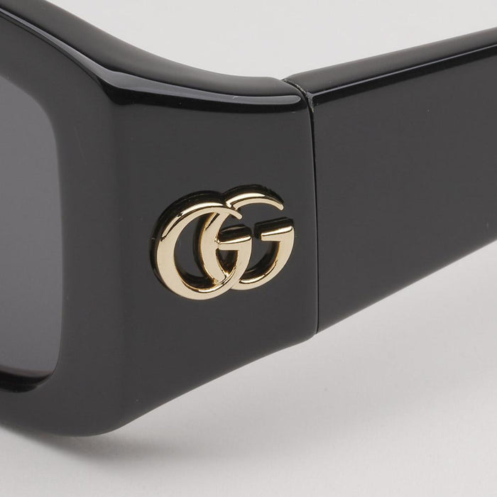 GUCCI Black Acetate Square Sunglasses Unisex