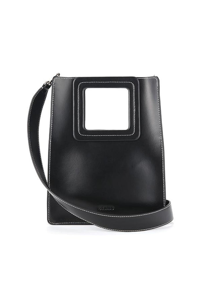 STAUD Women’s Leather Tote Bag 07 9470 BLK