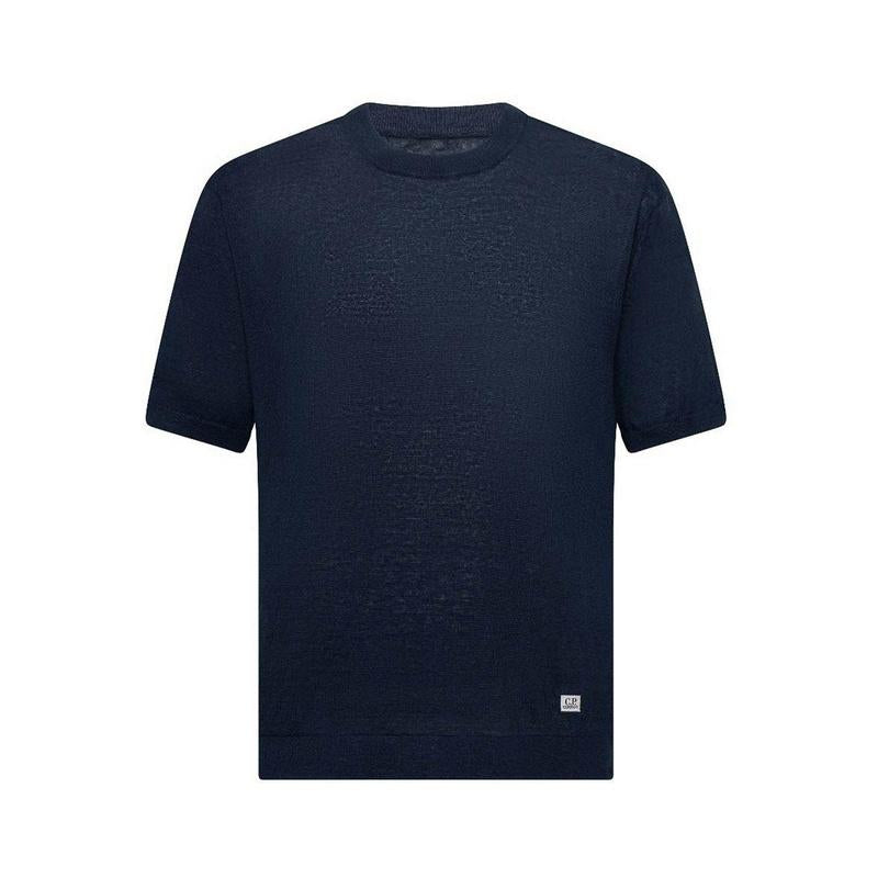 CP Company Logo Patch Short Sleeve Knit Sweater for Men
