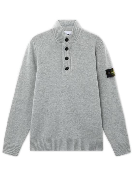 STONE ISLAND Turtleneck Knit Sweater Men’s 5100040 S00A3 V0M60 GREY MELANGE DOM