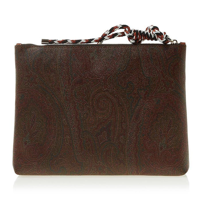 Etro Paisley Leather Clutch Bag for Women