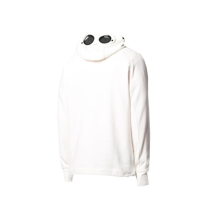 CP Company White Fleece Half-Zip Goggle Hoodie Men’s