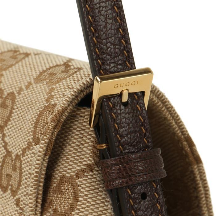 GUCCI Madison Medium Shoulder Bag Beige Leather